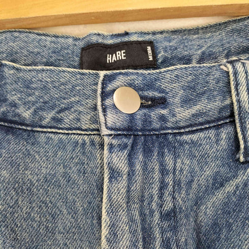 ハレ HARE Zip Layered Denim 2WAY サイドジップフレアデニムパンツ メンズ M