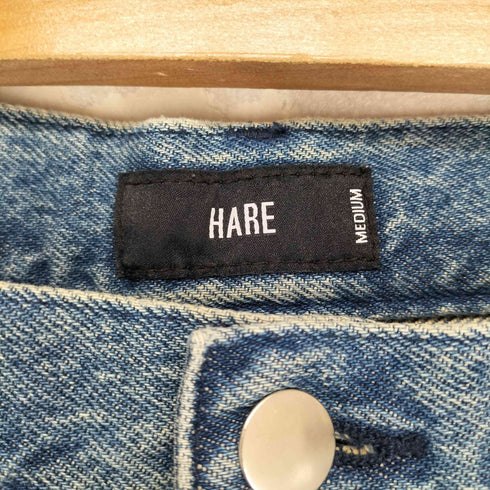 ハレ HARE Zip Layered Denim 2WAY サイドジップフレアデニムパンツ メンズ M