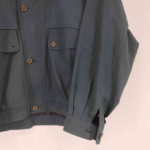 バーバリーズ BURBERRYS 90S ニット切替え スイングトップ ジャケット メンズ M