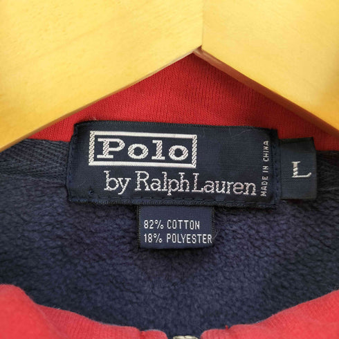 ポロバイラルフローレン Polo by RALPH LAUREN スモールポニー刺繍 ハーフジップ スウェット メンズ import:L