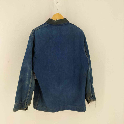 シアーズ Sears 70s 裏地ブランケット 襟コーデュロイ デニム カバーオール メンズ import:M