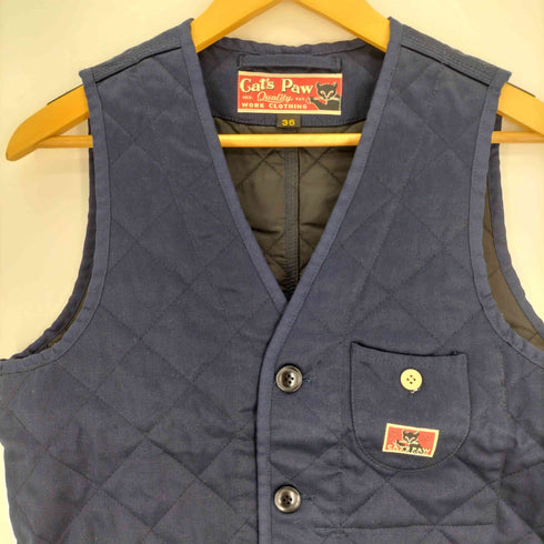 キャッツポウ CATS PAW 東洋 ロゴパッチ キルティング ウエストアジャスター 4B ワークベスト メンズ US:36
