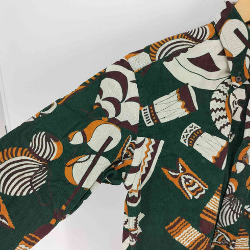 サンサーフ SUN SURF 総柄 ボタンダウン L/S 細畝 コーデュロイ シャツ メンズ JPN:S