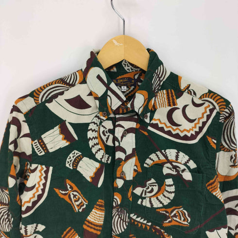 サンサーフ SUN SURF 総柄 ボタンダウン L/S 細畝 コーデュロイ シャツ メンズ JPN:S