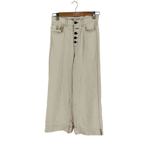 ザラ ZARA ステッチ ハイウエスト デニムパンツ レディース EUR34