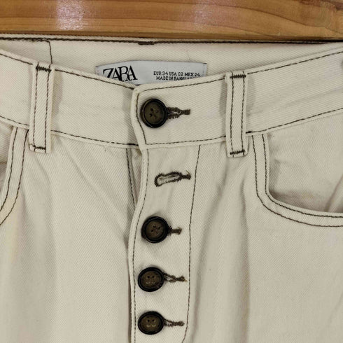 ザラ ZARA ステッチ ハイウエスト デニムパンツ レディース EUR34