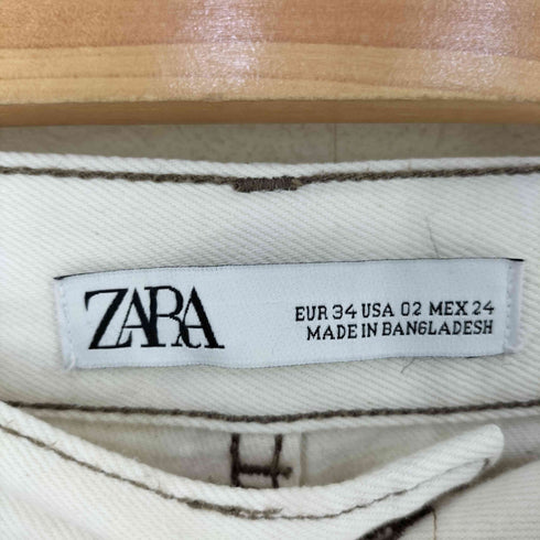 ザラ ZARA ステッチ ハイウエスト デニムパンツ レディース EUR34