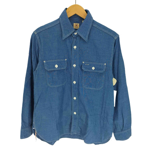 シュガーケーン SUGAR CANE フラップポケット L/S レギュラーカラー シャンブレー ワークシャツ デニム シャツ メンズ JPN:S