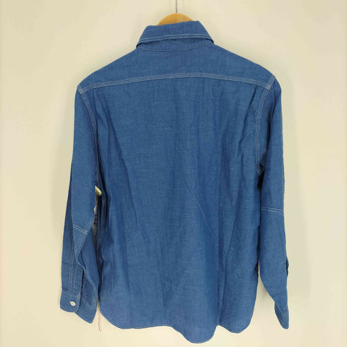 シュガーケーン SUGAR CANE フラップポケット L/S レギュラーカラー シャンブレー ワークシャツ デニム シャツ メンズ JPN:S