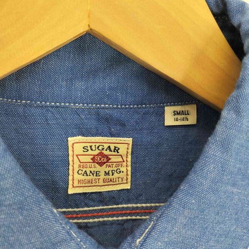 シュガーケーン SUGAR CANE フラップポケット L/S レギュラーカラー シャンブレー ワークシャツ デニム シャツ メンズ JPN:S