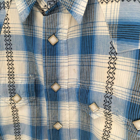シュガーケーン SUGAR CANE 刺繍デザイン スナップボタン L/S ウエスタン シャツ メンズ JPN:S