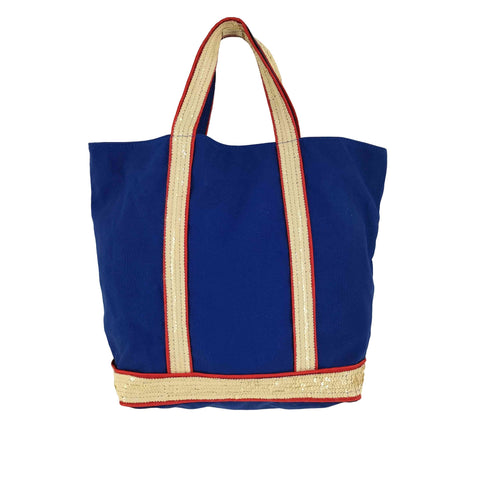 ヴァネッサブリューノ Le Cabas vanessabruno スパンコール切替 キャンバス トートバック メンズ