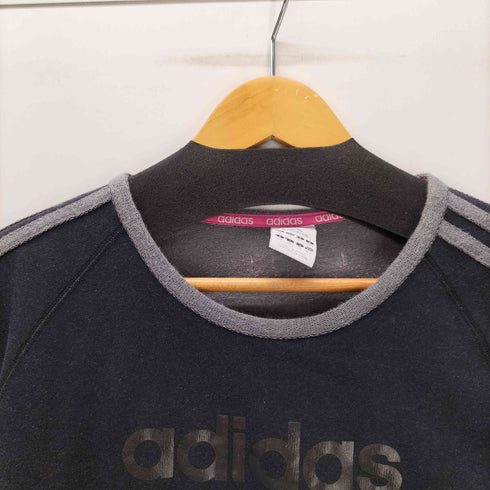 アディダス adidas 00S 万国旗タグ パフォーマンス ロゴ スリーストライプ サイドライン ラグラン スウェット レディース OT