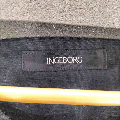 インゲボルグ INGEBORG パイル地 リボン ブラウス カーディガン レディース