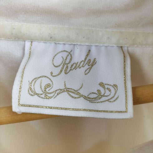 レディ Rady ロゴ刺繍 ビジューデザイン クロップド ジップアップパーカー レディース FREE