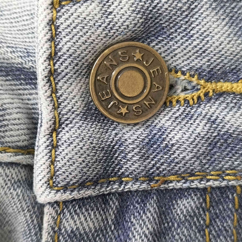 ダメージ加工 ワイドデニムパンツ レディース