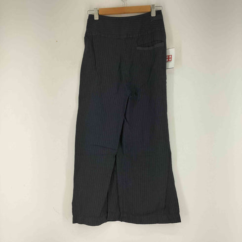 パドカレ pas de calais 巻きデザインストライプリネンパンツ レディース JPN:34