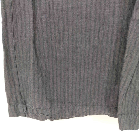 パドカレ pas de calais 巻きデザインストライプリネンパンツ レディース JPN:34