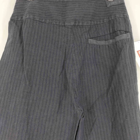 パドカレ pas de calais 巻きデザインストライプリネンパンツ レディース JPN:34