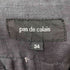 パドカレ pas de calais 巻きデザインストライプリネンパンツ レディース JPN:34