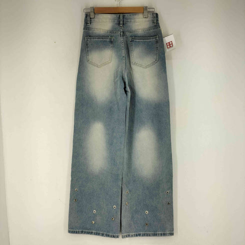 フェード加工 ワイドデニムパンツ レディース JPN:S