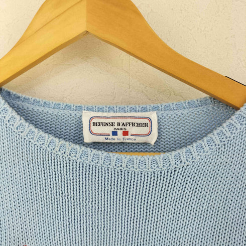 DEFENSE D'AFFICHER フランス製 刺繍デザイン コットン ニット レディース import:M