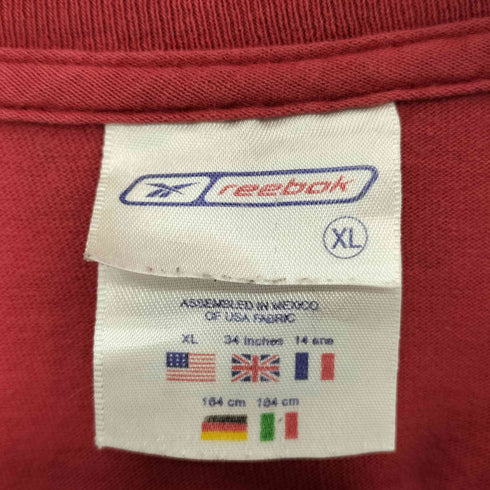 リーボック Reebok 90s ラバーロゴプリント クルーネック半袖Tシャツ カットソー メンズ XL