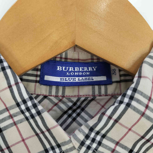 バーバリーブルーレーベル BURBERRY BLUE LABEL ノバチェック レギュラーカラーシャツ レディース EUR:38