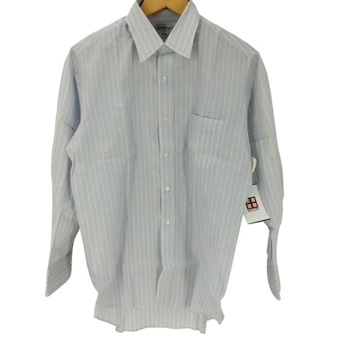 バーバリーズ BURBERRYS 90S Single needle tailoring ラウンドカット L/S ストライプ シャツ メンズ A41-82