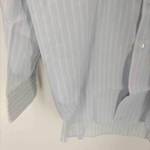 バーバリーズ BURBERRYS 90S Single needle tailoring ラウンドカット L/S ストライプ シャツ メンズ A41-82