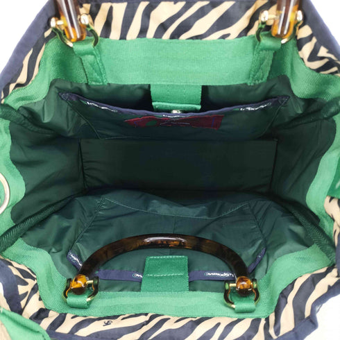 レスポートサック LeSportsac LG 2ZIP POCKET TOTE クリームゼブラ 2way レディース