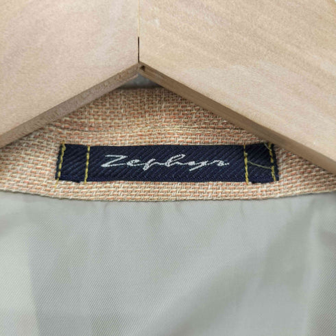 ゼファーダーバン ZEPHYR DURBAN 背抜き リネンシングルテーラードジャケット メンズ
