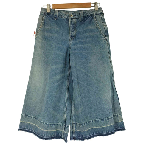 ゴア goa カットオフデザイン ワイドデニムパンツ レディース JPN:S