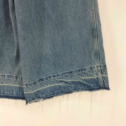 ゴア goa カットオフデザイン ワイドデニムパンツ レディース JPN:S
