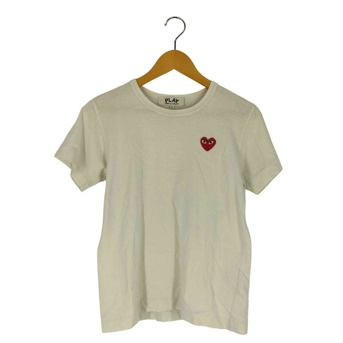 プレイコムデギャルソン PLAY COMME des GARCONS ハートロゴワッペン Tシャツ レディース JPN:L