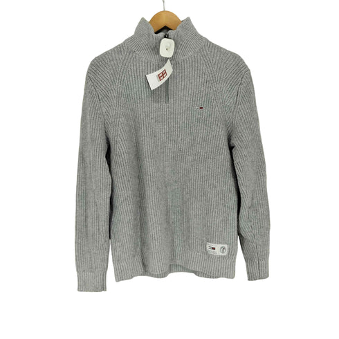 トミージーンズ tommy jeans ハーフジップ ハイネックプルオーバーニット メンズ JPN:S