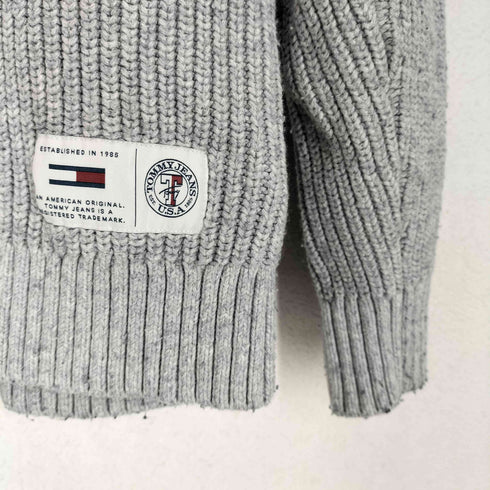 トミージーンズ tommy jeans ハーフジップ ハイネックプルオーバーニット メンズ JPN:S