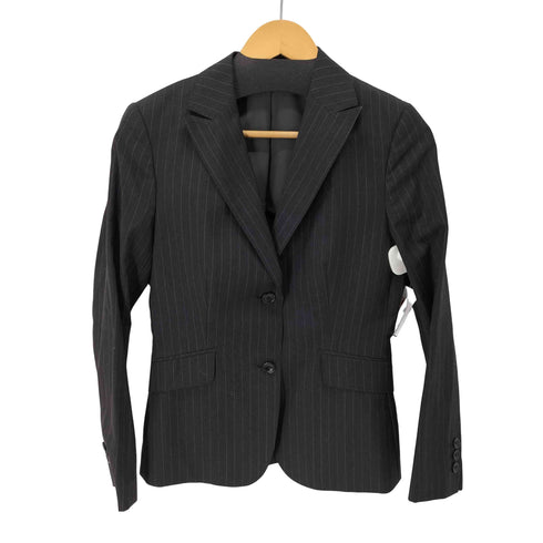 パーフェクトスーツファクトリー P.S.FA Perfect Suit FActory ANGELICO Super100 ストライプ 背抜き 2B テーラードジャケット & フレアスラックス セットアップ レディース ジャケット:9AR / パンツ:9AR