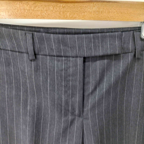 パーフェクトスーツファクトリー P.S.FA Perfect Suit FActory ANGELICO Super100 ストライプ 背抜き 2B テーラードジャケット & フレアスラックス セットアップ レディース ジャケット:9AR / パンツ:9AR