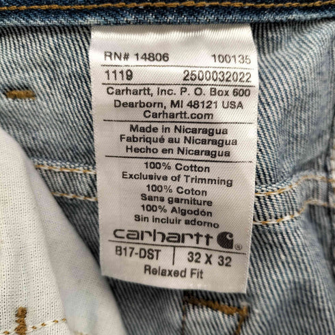 カーハート Carhartt RELAXED-FIT TAPERED-LEG DENIM PANTS テーパード デニム メンズ 32×32