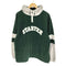 スターター STARTER 90S ロゴ刺繍 袖ワッペン フーデッド ハーフジップ フリースジャケット メンズ import:M