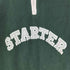 スターター STARTER 90S ロゴ刺繍 袖ワッペン フーデッド ハーフジップ フリースジャケット メンズ import:M