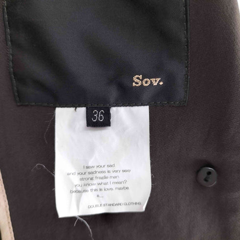 ソブ Sov. ステッチデザイン 2Bテーラードジャケット レディース JPN:36