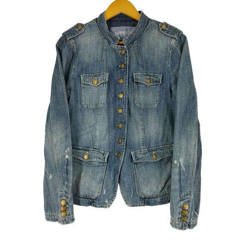 ギャップ Gap 00S デザインデニムジャケット レディース import:L
