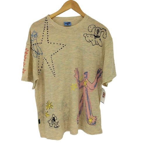 NEWJNXS マルチプリントクルーネックTシャツ メンズ XL