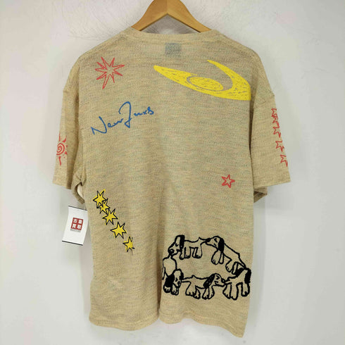NEWJNXS マルチプリントクルーネックTシャツ メンズ XL