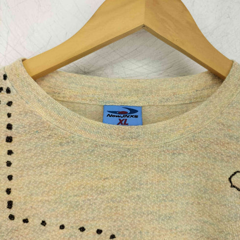 NEWJNXS マルチプリントクルーネックTシャツ メンズ XL