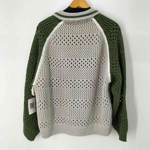 UMAMIISM CROCHET COLLAR POLO SWEATER GR メンズ XXL