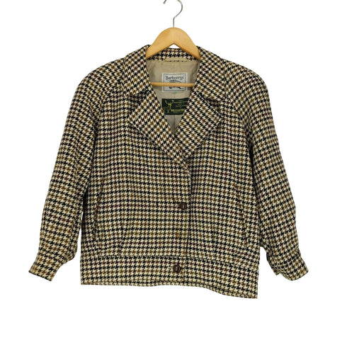 バーバリーズ BURBERRYS WILLIAM BROWN 千鳥格子 ダブルジャケット レディース 9AR
