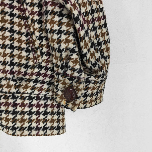 バーバリーズ BURBERRYS WILLIAM BROWN 千鳥格子 ダブルジャケット レディース 9AR